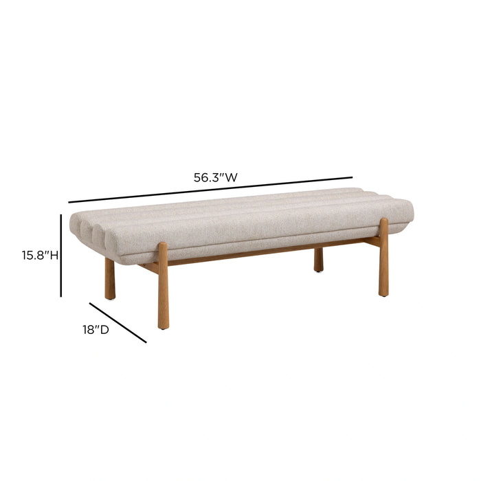 Julianna 56" Textured Performance Fabric Bench