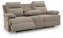 Side-Swipe Reclining Sofa with Drop Down Table - Dream Home Furniture & Mattress (Waite Park, MN)
