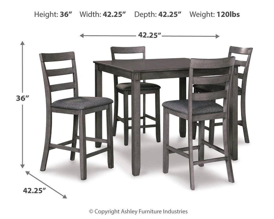 Bridson Counter Height Dining Table and Bar Stools (Set of 5) - Dream Home Furniture & Mattress (Waite Park, MN)