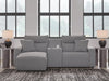 Modmax II Power Reclining Sectional with Chaise and Console - Dream Home Furniture & Mattress (Waite Park, MN)