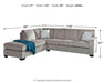 Altari Sleeper Sectional with Chaise - Dream Home Furniture & Mattress (Waite Park, MN)