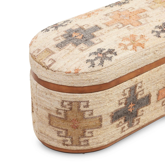 Olivier Oval Storage Ottoman