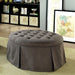 Claes Round Ottoman Gray - Dream Home Furniture & Mattress (Waite Park, MN)