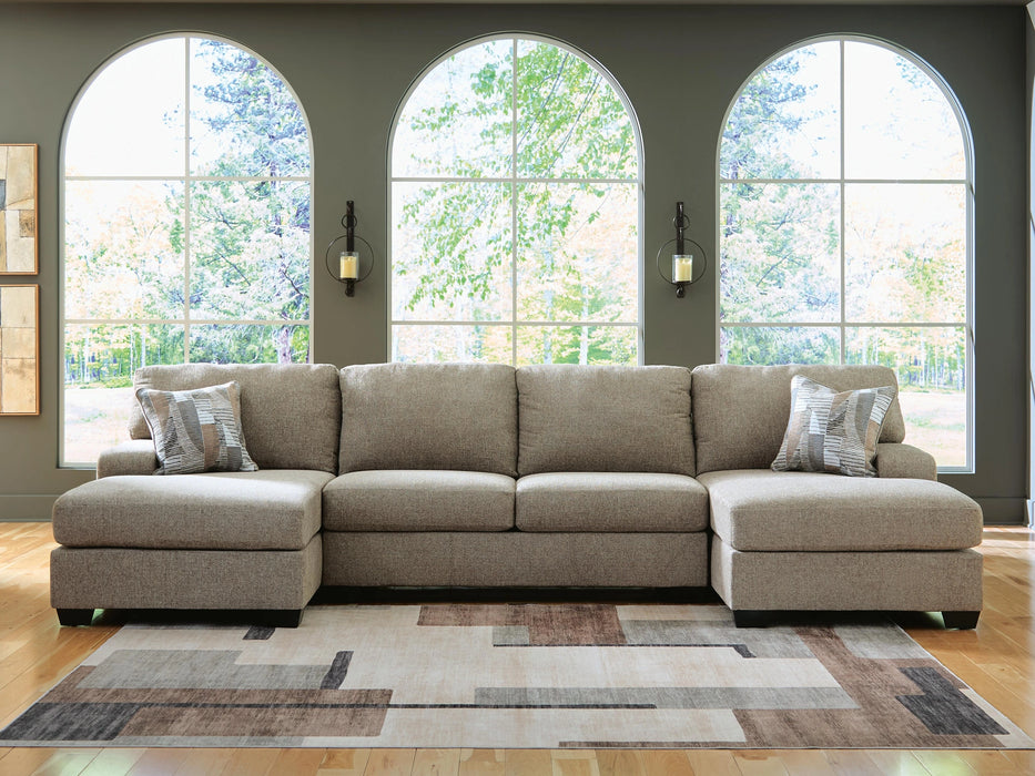 Newellen Sectional with Double Chaise - Dream Home Furniture & Mattress (Waite Park, MN)