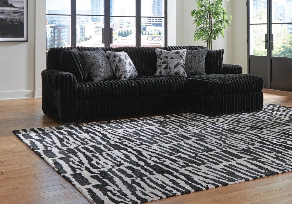 Midnight-Madness Sectional Sofa with Chaise - Dream Home Furniture & Mattress (Waite Park, MN)