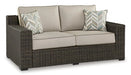 Coastline Bay Outdoor Loveseat with Cushion - Dream Home Furniture & Mattress (Waite Park, MN)
