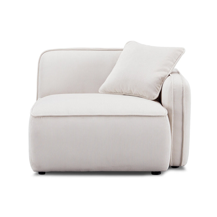 Travie Performance Corduroy Velvet Corner Chair
