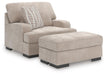 High Profile Chair & Ottoman Living Room Set - Dream Home Furniture & Mattress (Waite Park, MN)