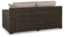 Coastline Bay Outdoor Loveseat with Cushion - Dream Home Furniture & Mattress (Waite Park, MN)