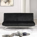 Villeneuve Futon Sofa Bed Black, Pink, & Grey - Dream Home Furniture & Mattress (Waite Park, MN)