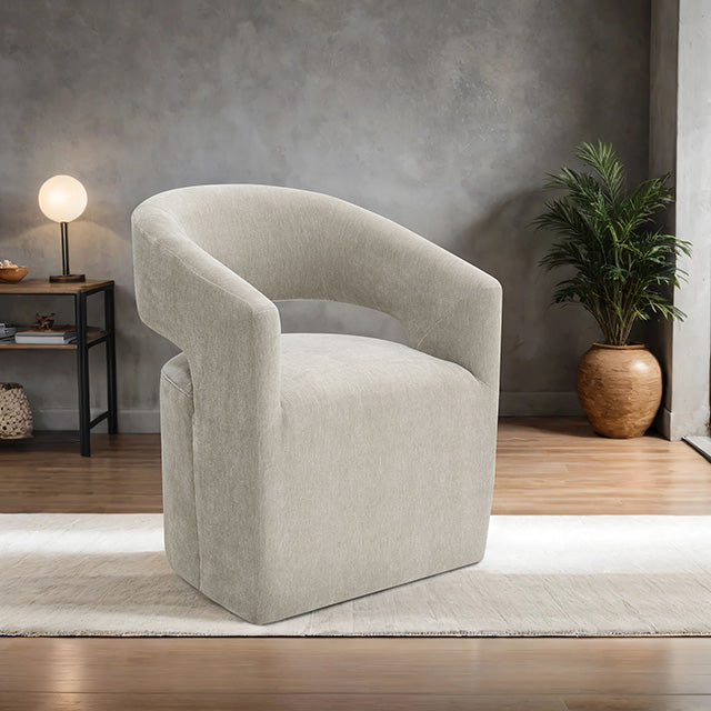 Tresa Arm Chair with Casters - Dream Home Furniture & Mattress (Waite Park, MN)