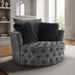Sofi Button Tufted Swivel Chair - Dream Home Furniture & Mattress (Waite Park, MN)