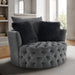 Sofi Button Tufted Swivel Chair - Dream Home Furniture & Mattress (Waite Park, MN)