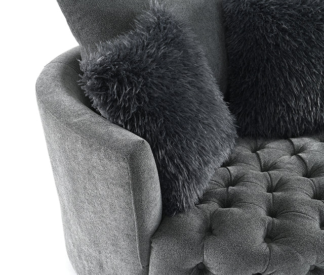 Sofi Button Tufted Swivel Chair - Dream Home Furniture & Mattress (Waite Park, MN)