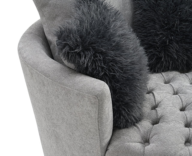 Sofi Button Tufted Swivel Chair - Dream Home Furniture & Mattress (Waite Park, MN)