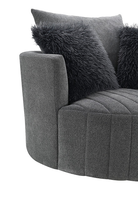 Hoople Channel Tufted Swivel Chair - Dream Home Furniture & Mattress (Waite Park, MN)