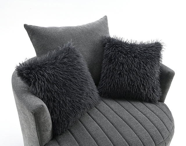 Hoople Channel Tufted Swivel Chair - Dream Home Furniture & Mattress (Waite Park, MN)