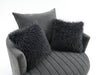Hoople Channel Tufted Swivel Chair - Dream Home Furniture & Mattress (Waite Park, MN)