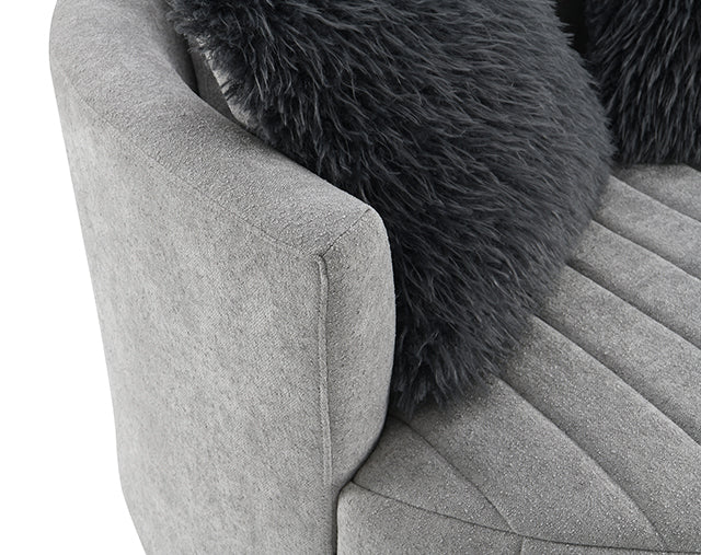Hoople Channel Tufted Swivel Chair - Dream Home Furniture & Mattress (Waite Park, MN)