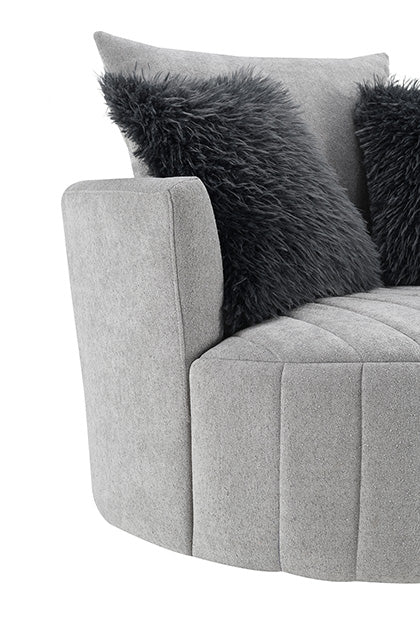 Hoople Channel Tufted Swivel Chair - Dream Home Furniture & Mattress (Waite Park, MN)