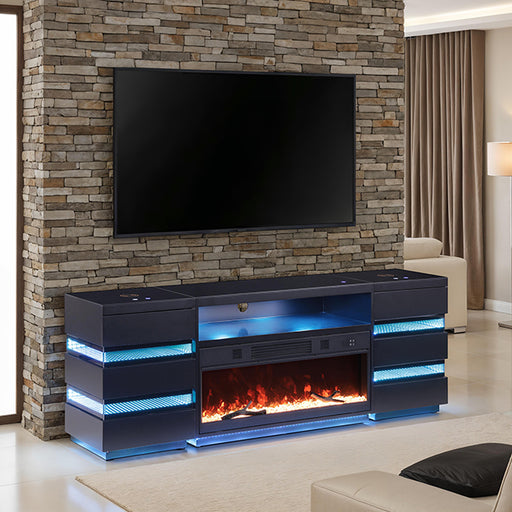 Terni TV Stand w/ Fireplace & 2 Side Tables - Dream Home Furniture & Mattress (Waite Park, MN)