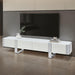 Larvik TV Stand White w/ Silver Frame - Dream Home Furniture & Mattress (Waite Park, MN)