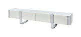 Larvik TV Stand White w/ Silver Frame - Dream Home Furniture & Mattress (Waite Park, MN)
