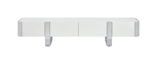 Larvik TV Stand White w/ Silver Frame - Dream Home Furniture & Mattress (Waite Park, MN)