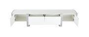 Larvik TV Stand White w/ Silver Frame - Dream Home Furniture & Mattress (Waite Park, MN)