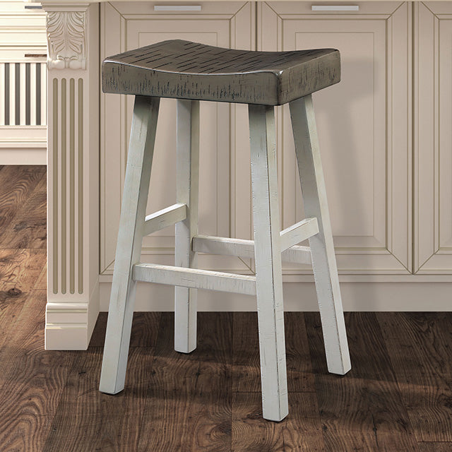 Biasca 29" Stool (2/CTN) White, Brown, & Black - Dream Home Furniture & Mattress (Waite Park, MN)