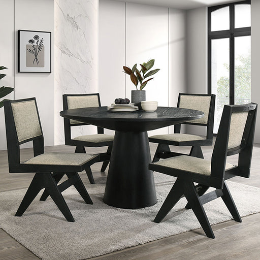 Tottenham 5 Pc Dining Table Set Black - Dream Home Furniture & Mattress (Waite Park, MN)