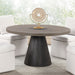 Broager 5 Pc Dining Table Set (Light Gray Swivel Chairs) - Dream Home Furniture & Mattress (Waite Park, MN)