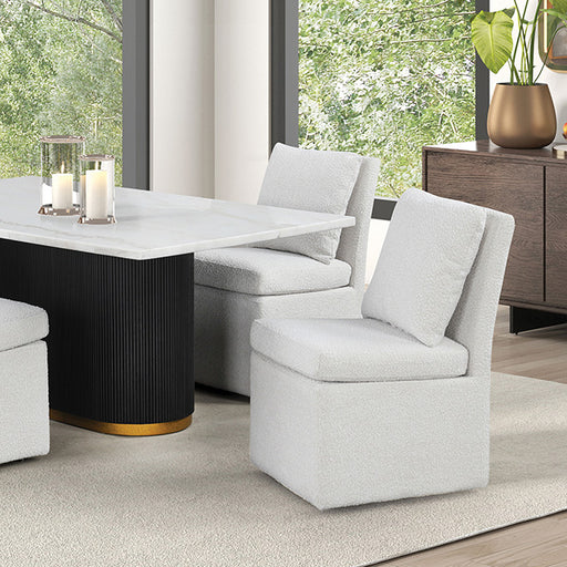 Morges Rect Dining Marble Table - Dream Home Furniture & Mattress (Waite Park, MN)
