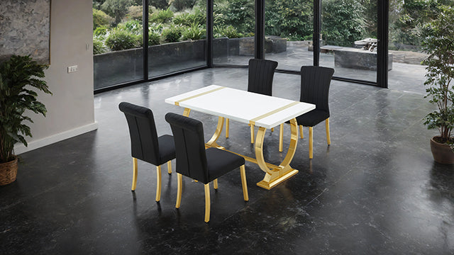 Holstebro 5 Pc 60" Dining Table Set - Dream Home Furniture & Mattress (Waite Park, MN)
