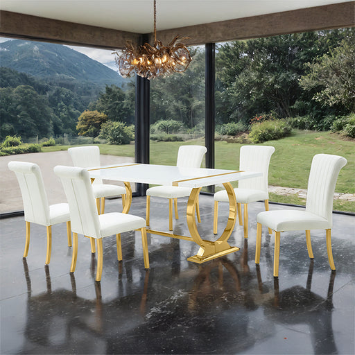 Holbaek 5 Pc 80" Dining Table Set - Dream Home Furniture & Mattress (Waite Park, MN)