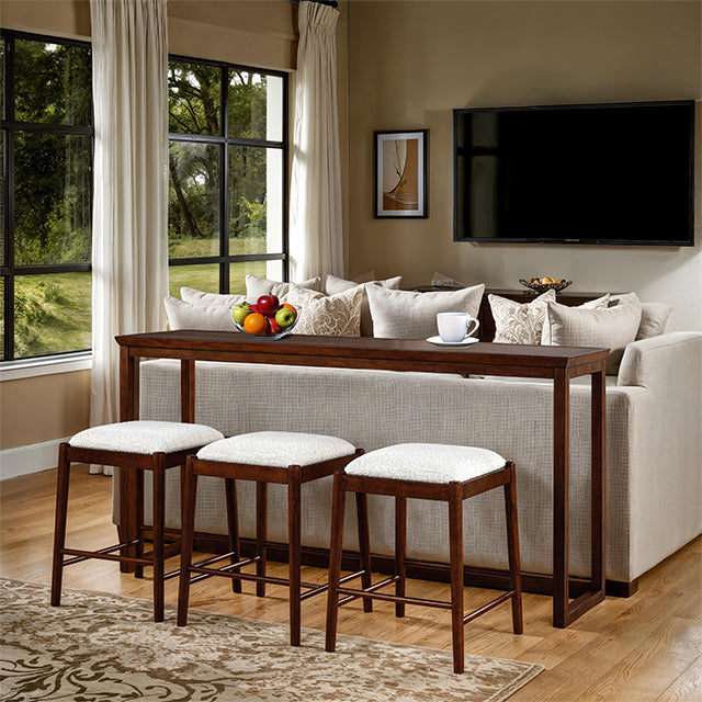 Daventry Sofa Table w/ 3 Counter Ht Stools - Dream Home Furniture & Mattress (Waite Park, MN)