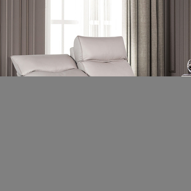 Bienne Loveseat Manual Recliner White & Black