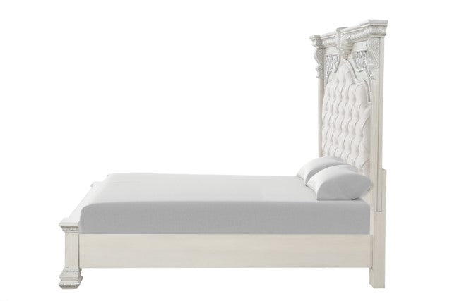 Promenade E.King & Queen Bed Brown & White - Dream Home Furniture & Mattress (Waite Park, MN)