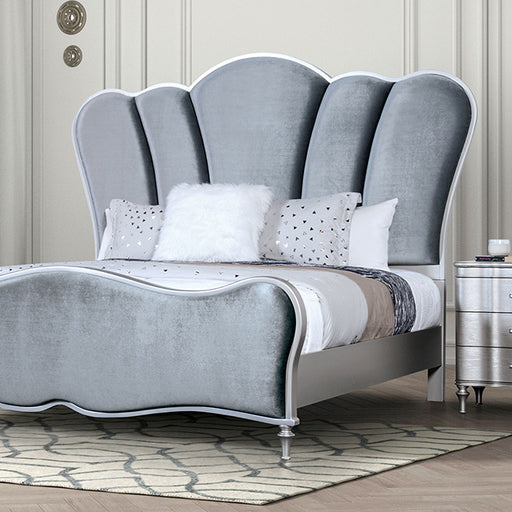 Melodi Parc E.King & Queen Bed Black & Silver - Dream Home Furniture & Mattress (Waite Park, MN)