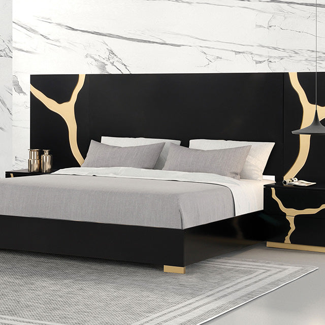 Goldsberg Queen Bed w/ Wall Panels - Dream Home Furniture & Mattress (Waite Park, MN)