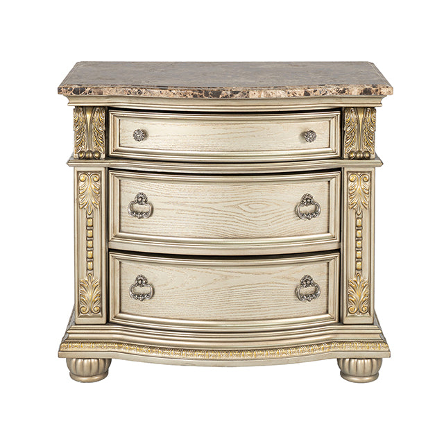 Fromberg Nightstand w/ Marble Top - Dream Home Furniture & Mattress (Waite Park, MN)