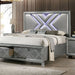 Emmeline 4 & 5 Piece Queen Bedroom Set Gray & White - Dream Home Furniture & Mattress (Waite Park, MN)