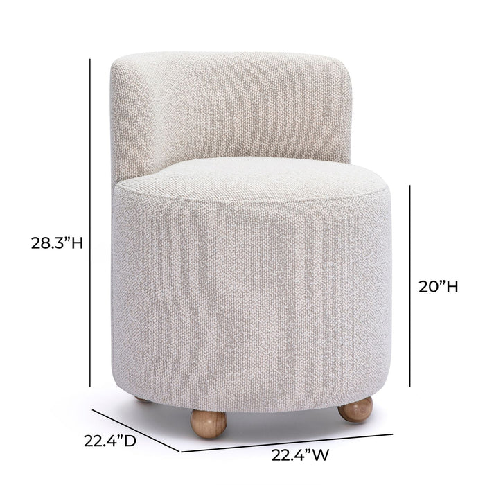 Hakuna Cream Performance Boucle Desk Chair
