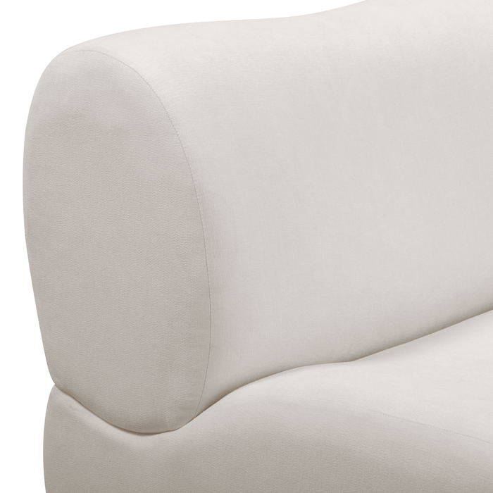 Zenith Contract-Grade Upcycled Fabric Cream Armless Chair