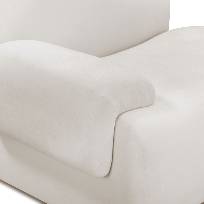 Zenith 116.5" Contract-Grade Upcycled Fabric Cream Modular Sofa