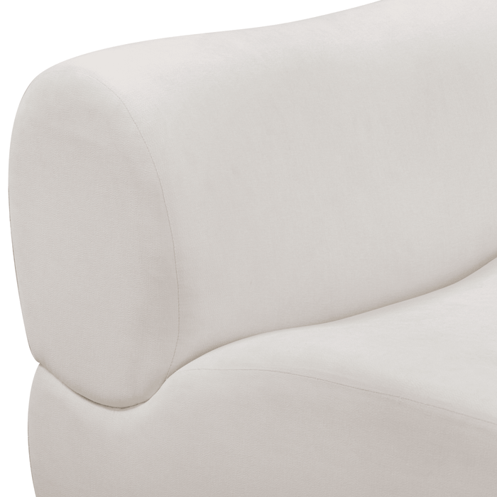 Zenith Contract-Grade Upcycled Fabric Cream Corner Chair