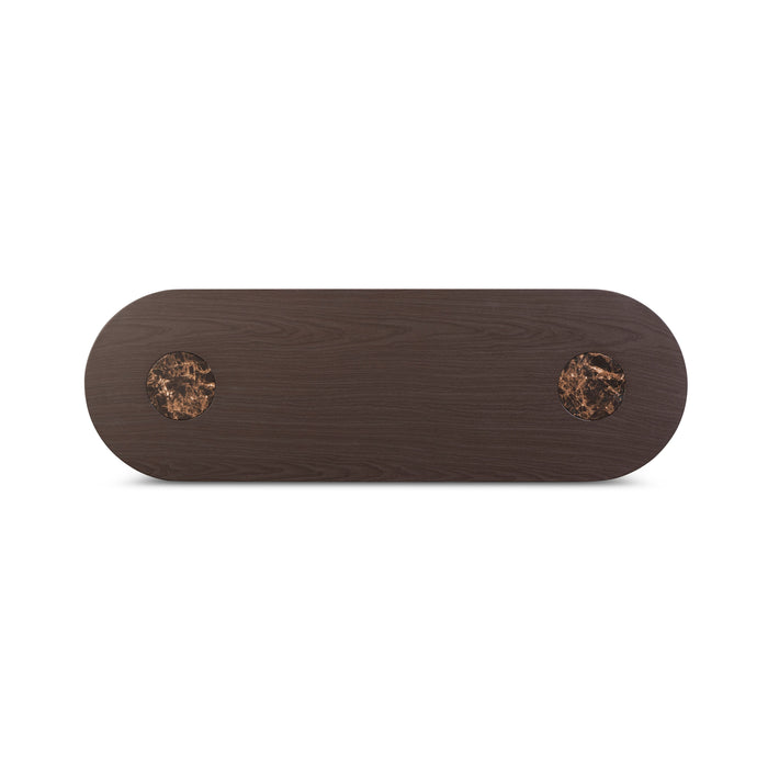 Braya 50" Faux Emperador Marble Console Table - Dream Home Furniture & Mattress (Waite Park, MN)