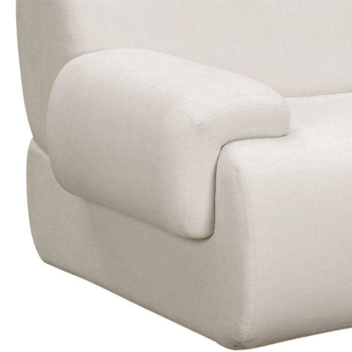 Zenith 5-Piece Contract-Grade Upcycled Fabric Cream Modular L-Sectional