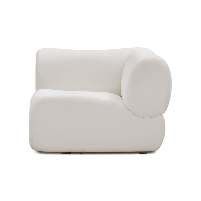 Zenith Contract-Grade Upcycled Fabric Cream Corner Wedge