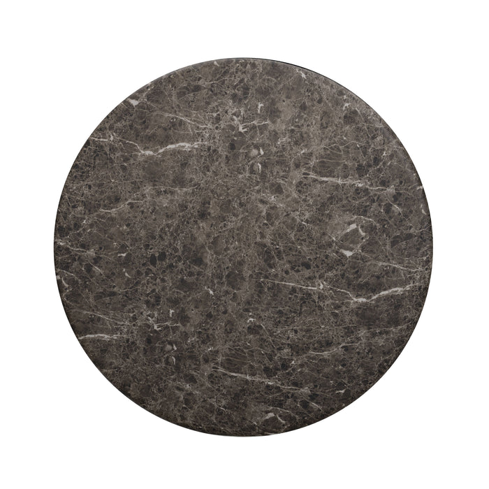 Cynthia 36" Faux Travertine Concrete Indoor/Outdoor Coffee Table